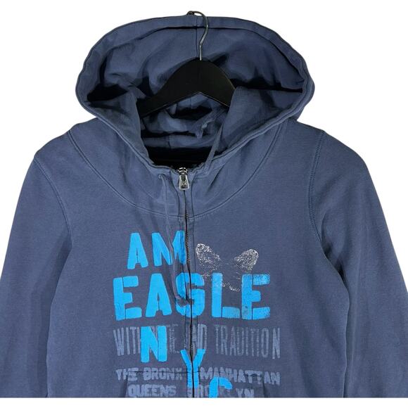 American Eagle Spellout Full Zip Hoodie - Picture 2 of 7